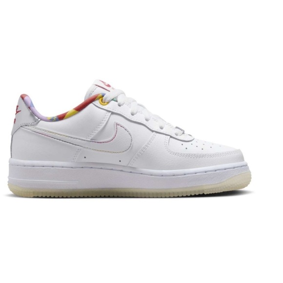 Nike Other - Nike White Air Force Dunk Low Colorful Patterned Grades School Size 5